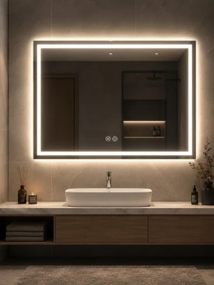 LED spogulis ar apsildes funkciju HAMILTON, 80 x 120 cm, 2700-6500K, 30W, 3344Lm, IP44
